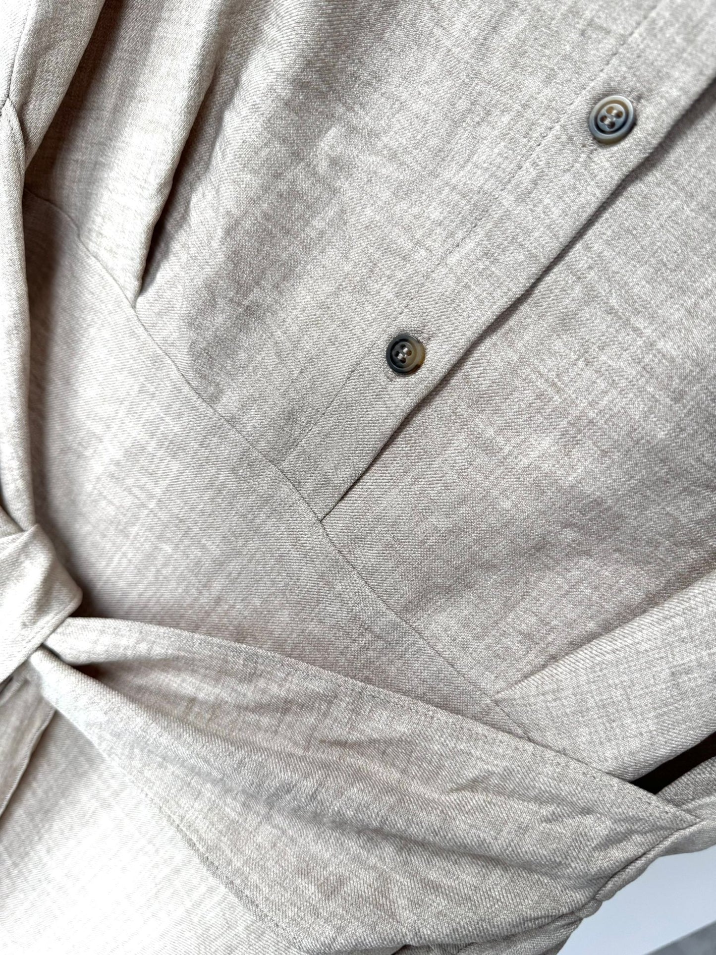 Linen Side Slit dress