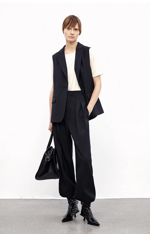 High-Waisted Slimming Suit Pants for Women