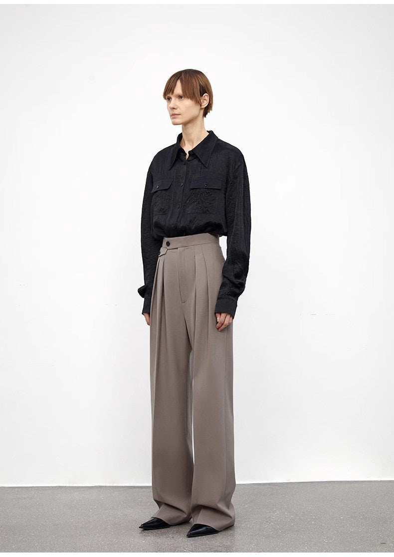 High-Waisted Slimming Suit Pants for Women