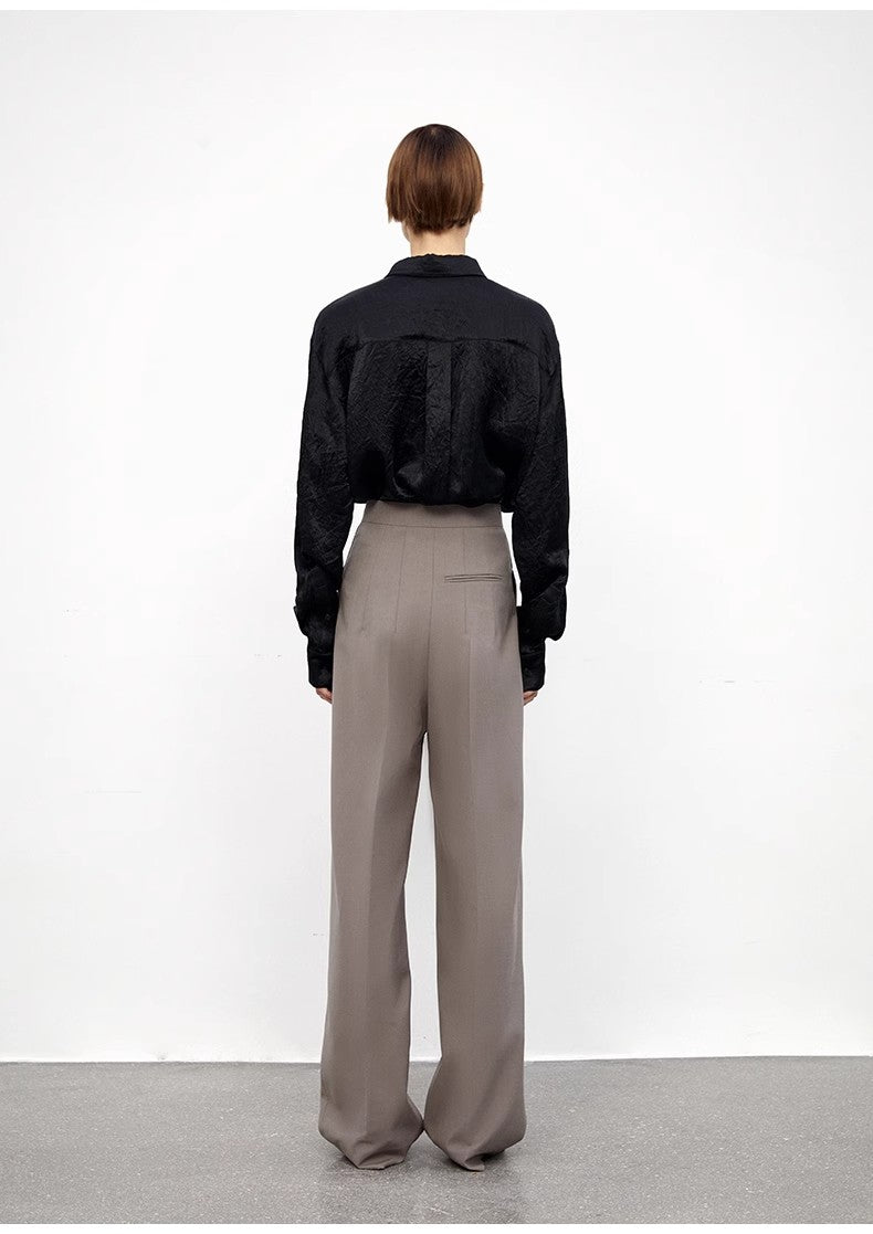 High-Waisted Slimming Suit Pants for Women