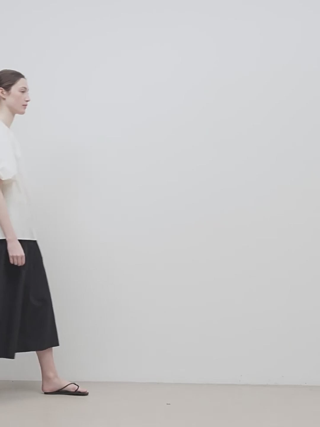 Round Neck Tie Puff Sleeve Short Sleeve Shirt