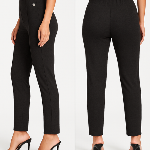 Button Elastic Pants