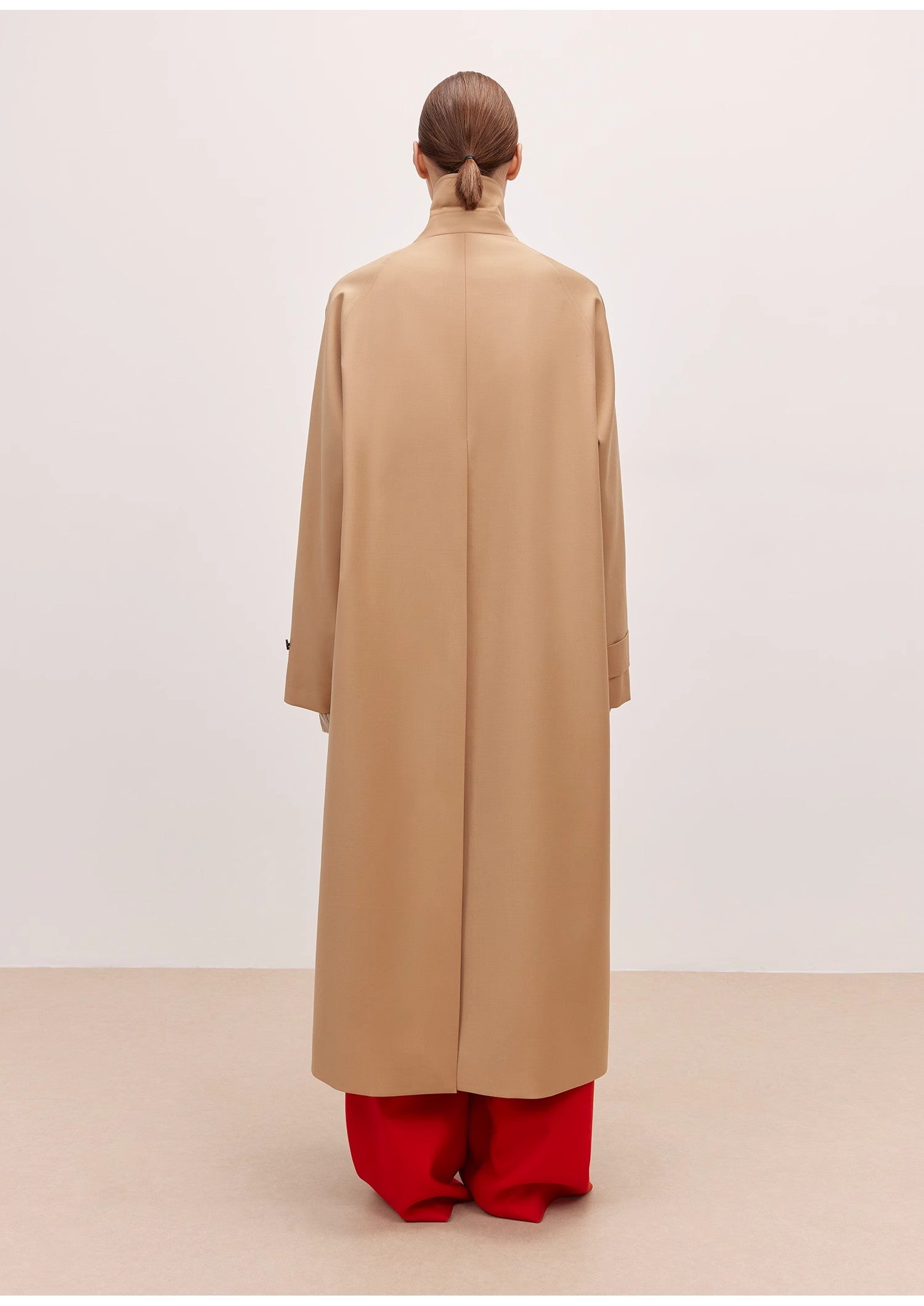 Trench Coat Mid-Length Wool Blend Petite