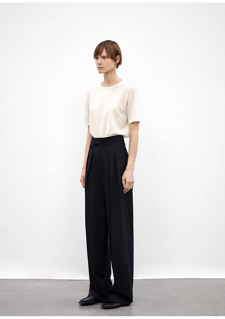 High-Waisted Slimming Suit Pants for Women