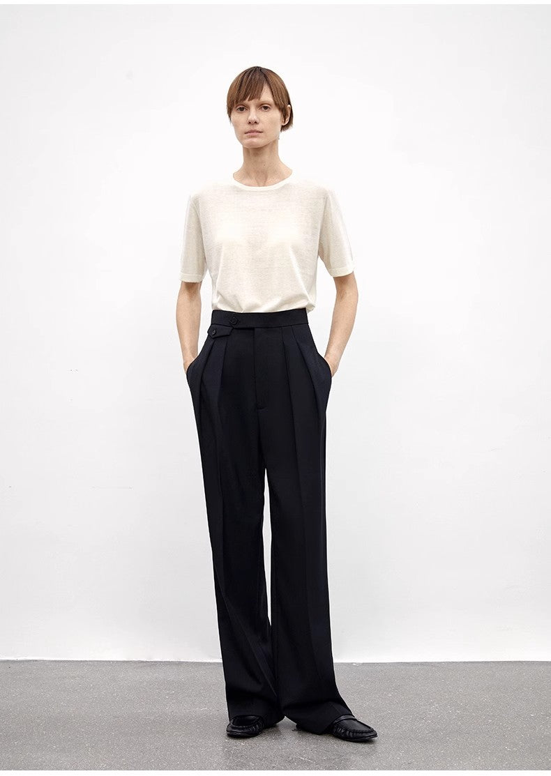High-Waisted Slimming Suit Pants for Women