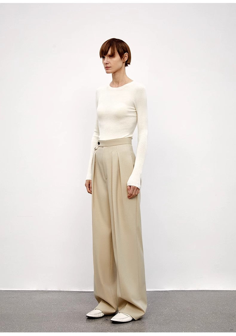 High-Waisted Slimming Suit Pants for Women