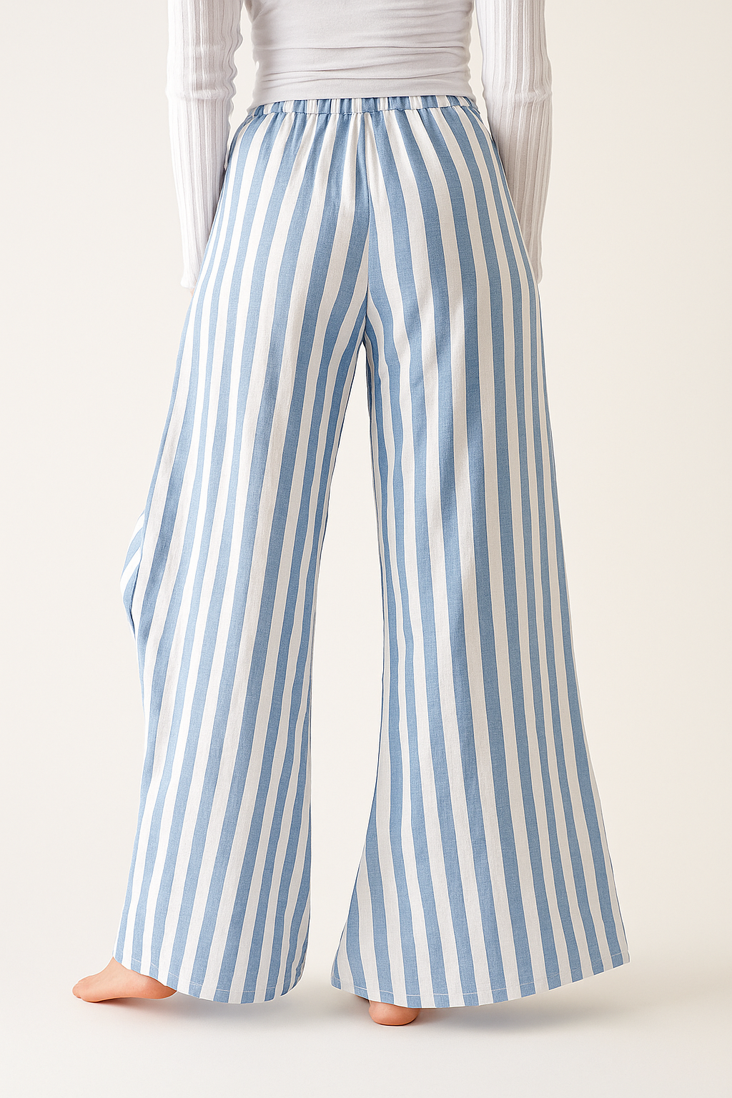 Strped Wide Leg Pants