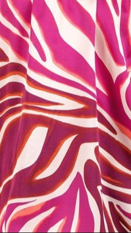 Ruffle Zebra Pattern Top