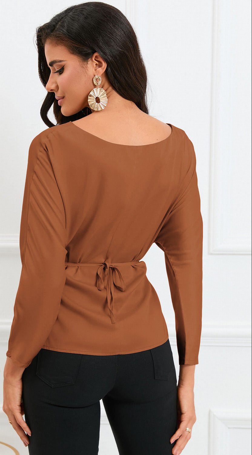 Tie Long sleeve Blouse