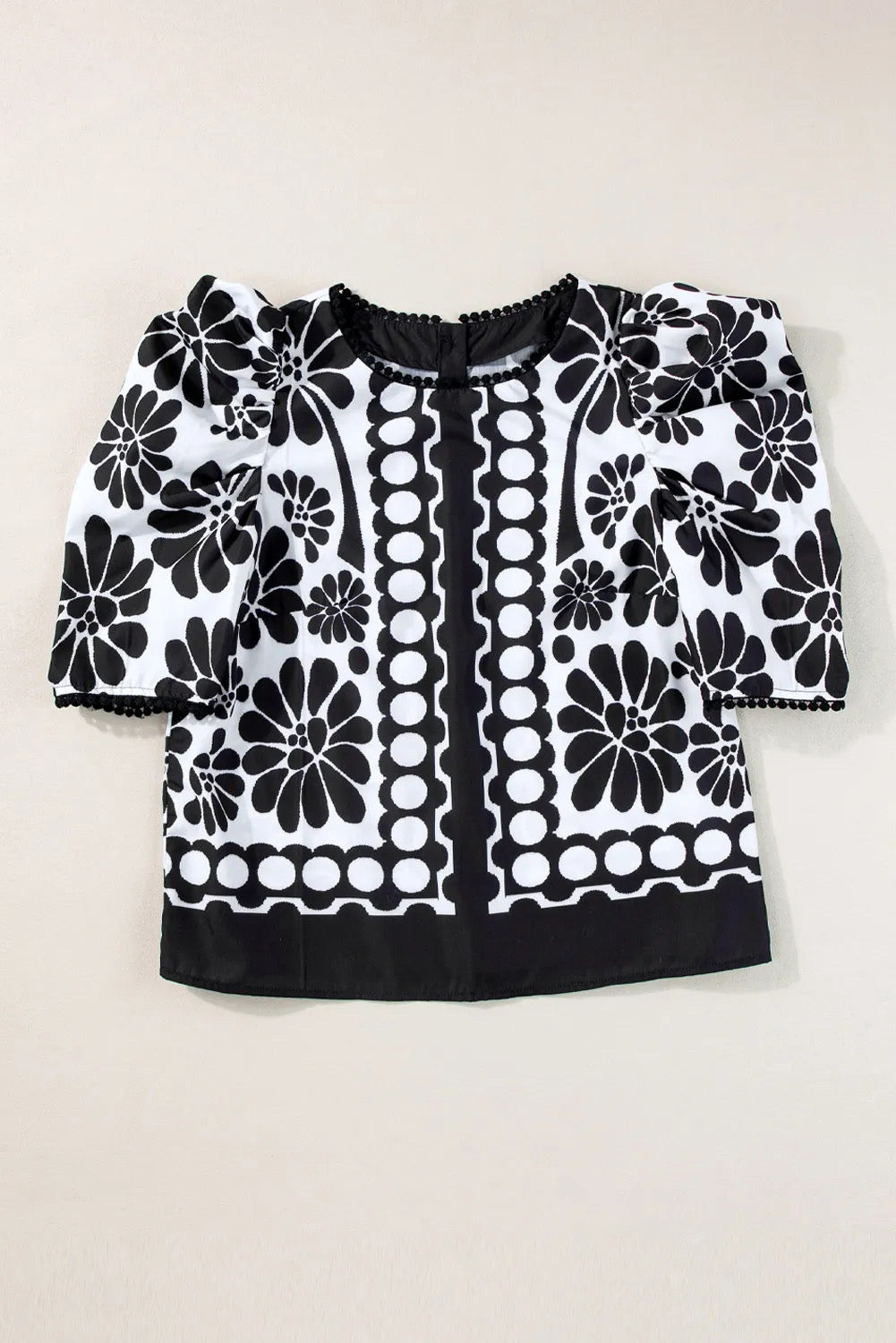 Round Neck Half Sleeve Blouse