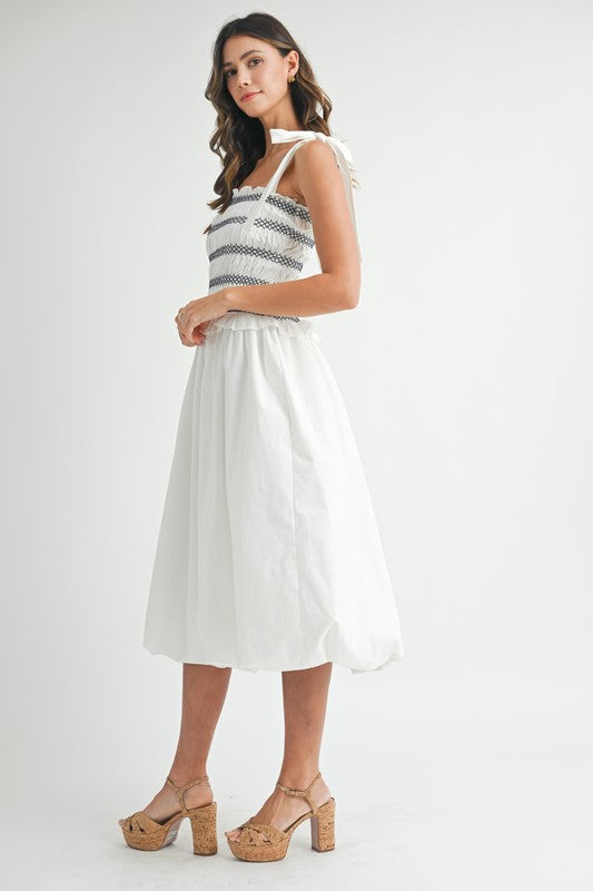 Bodice Bubble Midi Dress