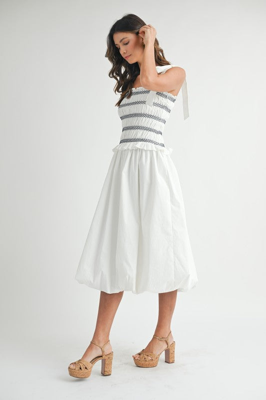 Bodice Bubble Midi Dress