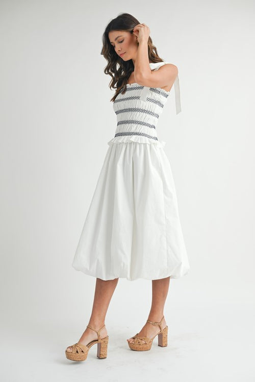 Bodice Bubble Midi Dress