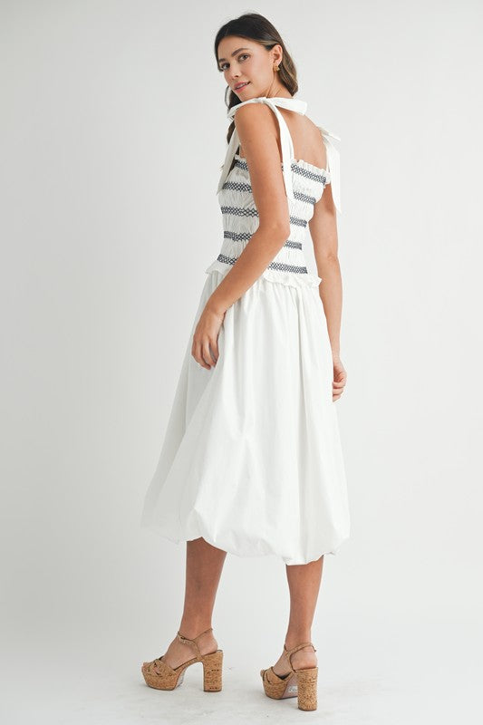 Bodice Bubble Midi Dress