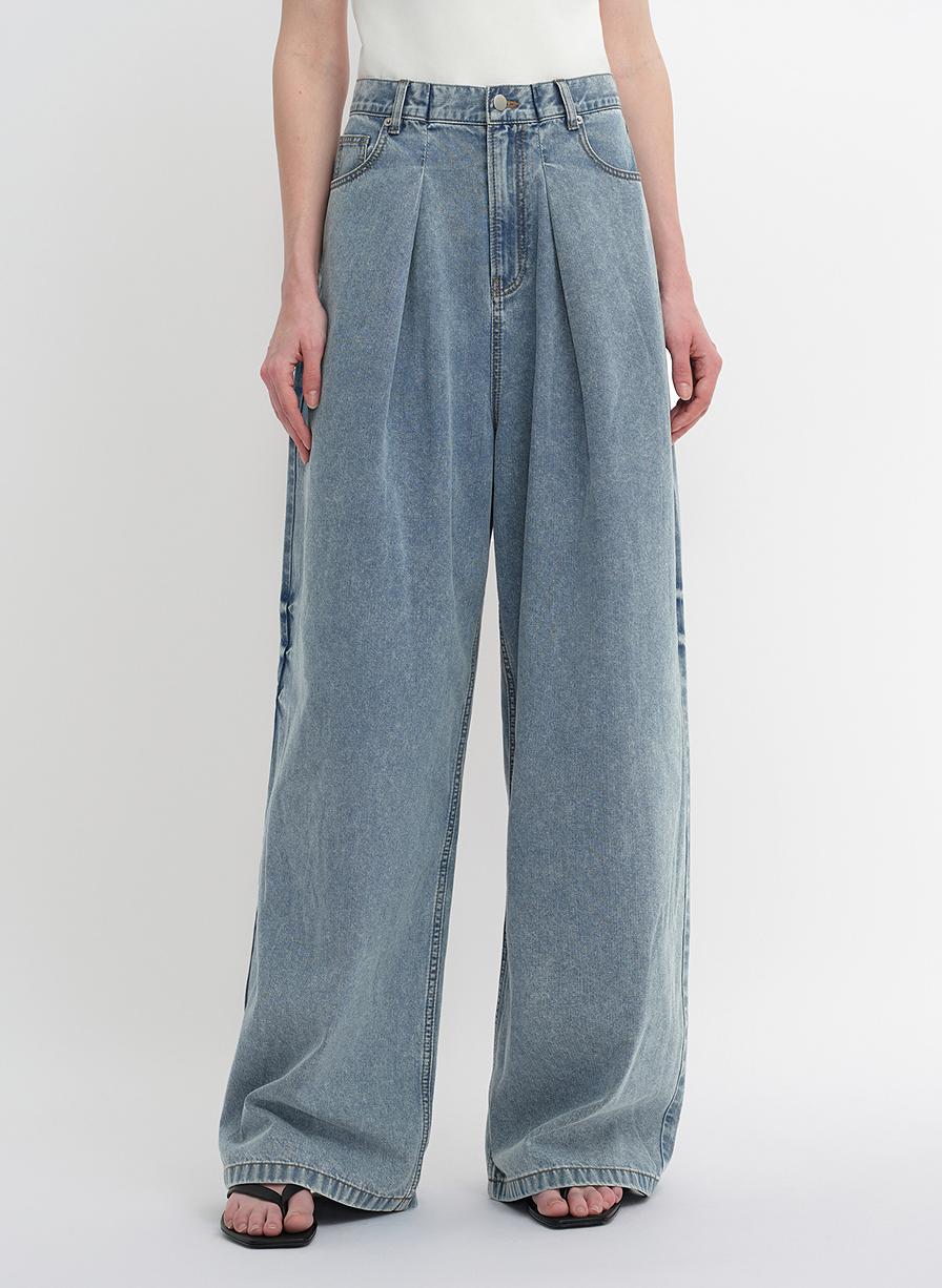 Soft Cotton Light  Wide Leg Jeans