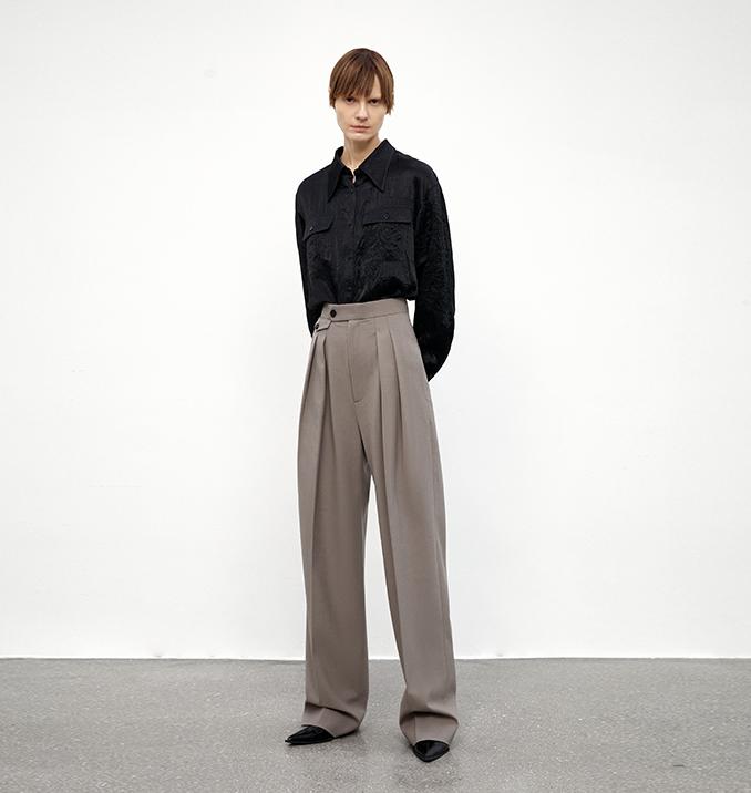 High-Waisted Slimming Suit Pants for Women