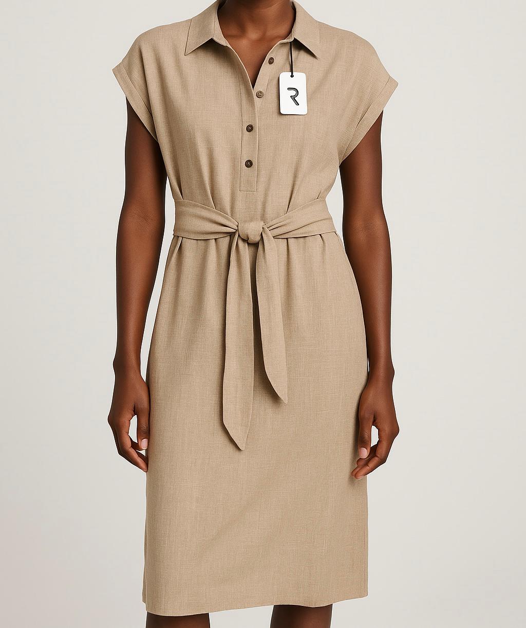 Linen Side Slit dress